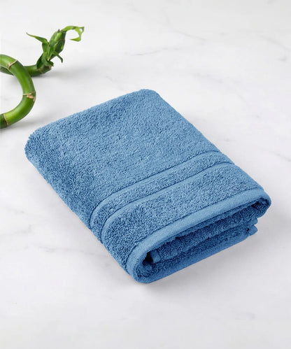 Luxe Home 1Pc Hand Towel, Sea Blue| 600 GSM Cotton Bamboo