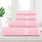 Celebration Powder Pink 4Pc Set Towel Gift Set, 450 Gsm, 100% Cotton, Solid