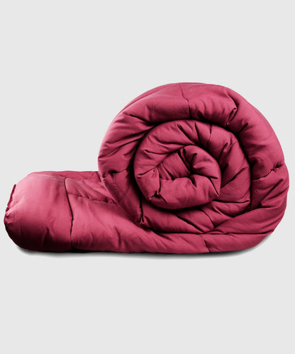 Soft Comfort Solid Single AC Blanket/Comforter, Hot Choclate|200 GSM Micro Polyester|Reversible