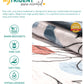 Home Essential Warm Fitted King Bedsheet, Eloise| 290 GSM Polyester|2 Pillow Covers
