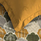 Celebration Queen Bedsheet Set, Mehfil Mustard | 144 TC Cotton| 2 Pillow Covers