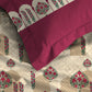 Celebration Queen Bedsheet Set, Ruhani Majenta | 144 TC Cotton| 2 Pillow Covers