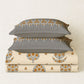 Home Essential Royal Bloom Queen Bedsheet Set, Lindon Grey| 144TC Cotton| 2 Pillow Covers