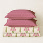 Home Essential Royal Bloom Queen Bedsheet Set, Raya Pink| 144TC Cotton| 2 Pillow Covers