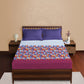 Classic Prakriti King Bedsheet Set, Taran|210 TC Cotton|2 Pillow Covers