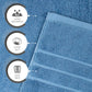 Luxe Home 1Pc Bath Towel, Sea Blue| 600 GSM Cotton Bamboo