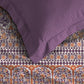 Home Essential Royal Bloom Queen Bedsheet Set, Rosario Purple| 144TC Cotton| 2 Pillow Covers