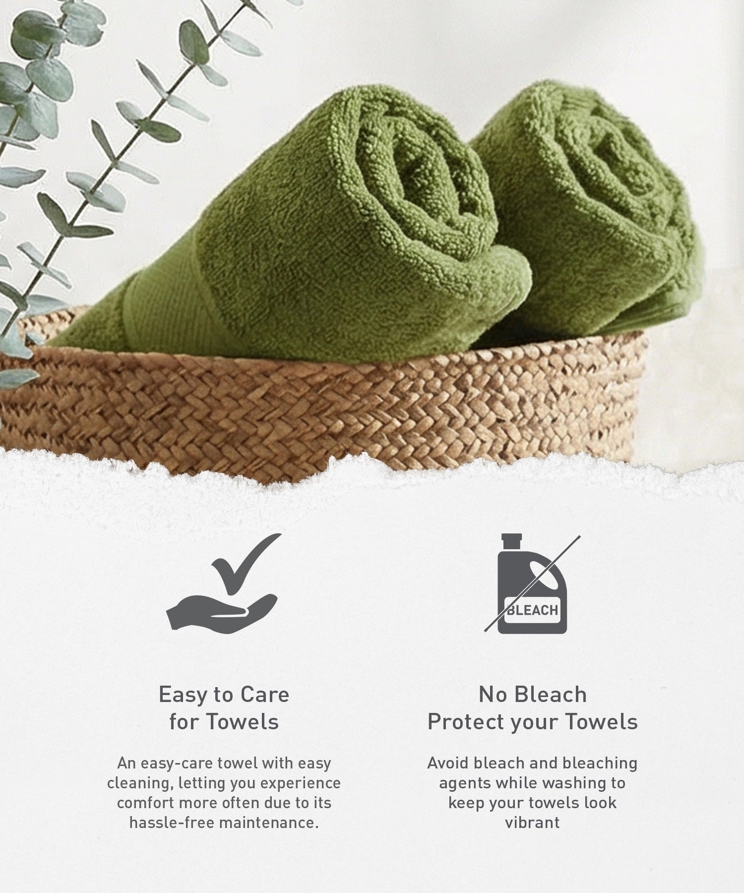 Urban Comfort Bath Towel, Olive| 450 GSM Cotton