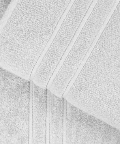Luxe Home 2Pc Face Towel, Silver| 600 GSM Cotton Bamboo