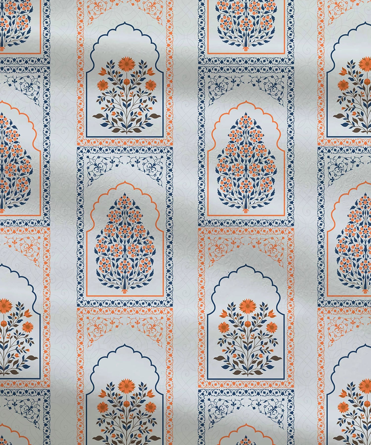 Celebration Queen Bedsheet Set, Mehira Grey | 144 TC Cotton| 2 Pillow Covers