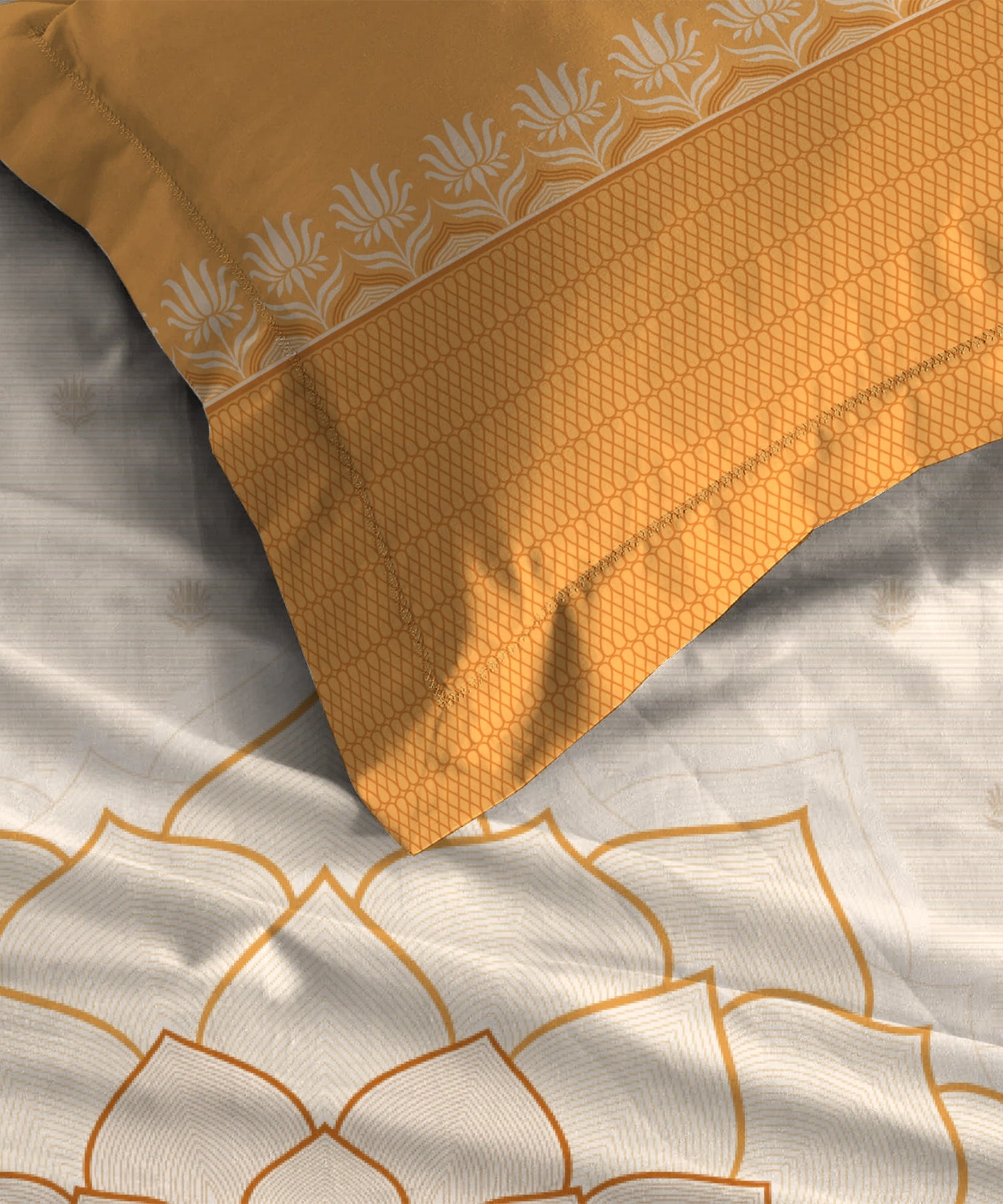 Classic Prakriti King Bedsheet Set, Arogya|210 TC Cotton|2 Pillow Covers