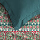 Home Essential Royal Bloom Queen Bedsheet Set, Rosario Teal| 144TC Cotton| 2 Pillow Covers