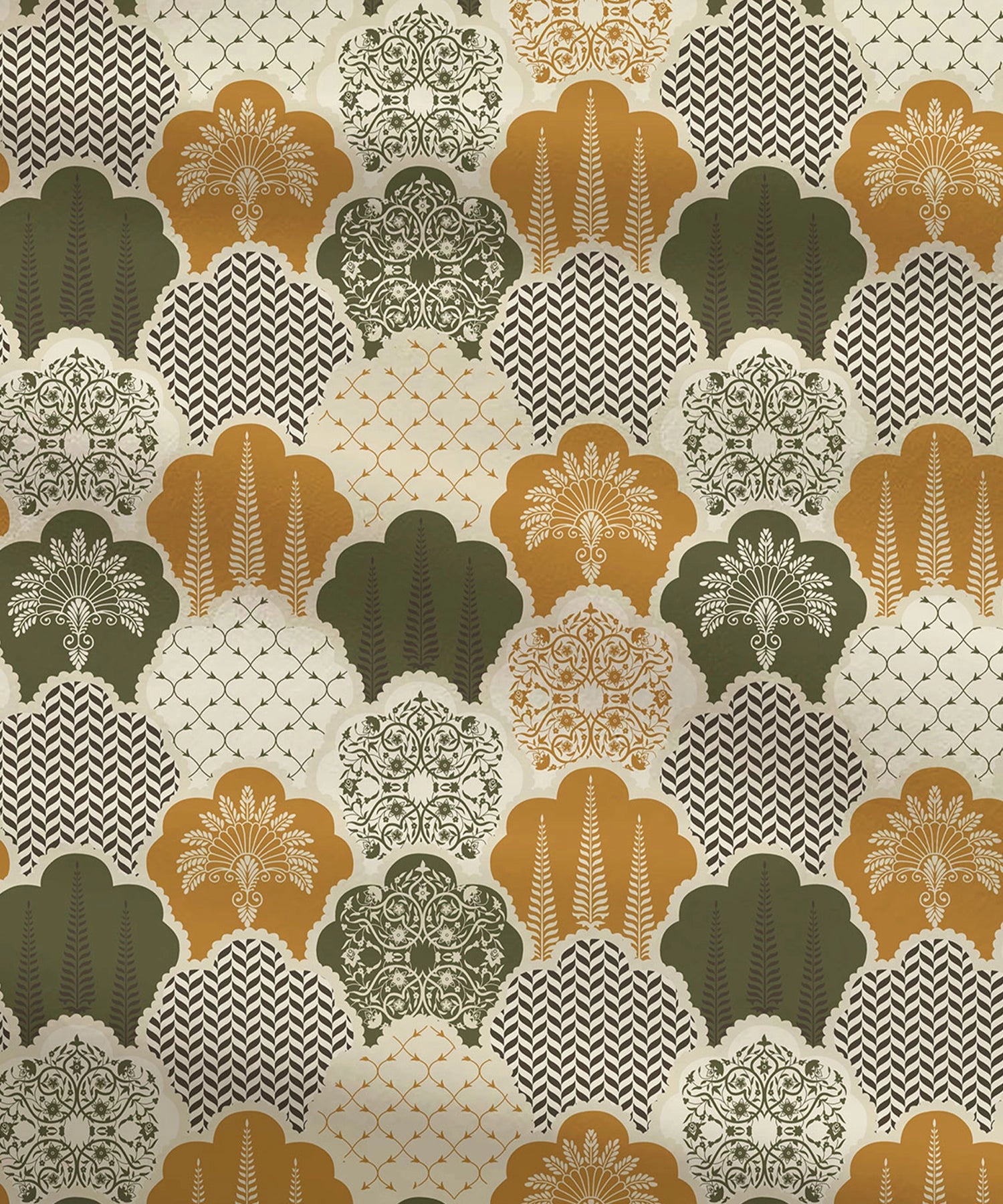 Celebration Queen Bedsheet Set, Mehfil Mustard | 144 TC Cotton| 2 Pillow Covers