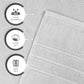 Luxe Home 1Pc Bath Towel, Silver| 600 GSM Cotton Bamboo