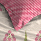 Home Essential Royal Bloom Queen Bedsheet Set, Raya Pink| 144TC Cotton| 2 Pillow Covers