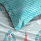 Home Essential Royal Bloom Queen Bedsheet Set, Raya Blue| 144TC Cotton| 2 Pillow Covers