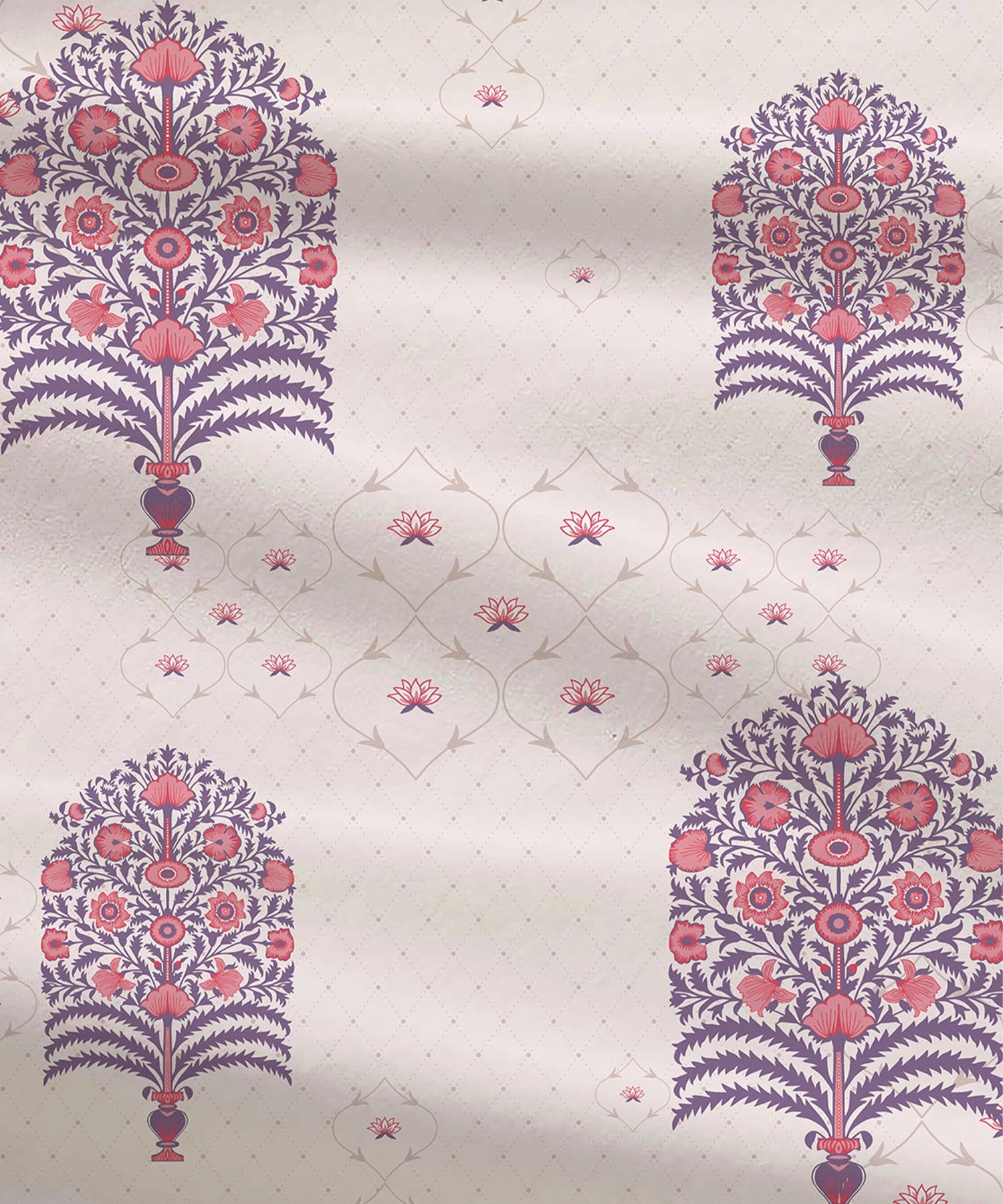 Celebration Queen Bedsheet Set, Saanjh Purple | 144 TC Cotton| 2 Pillow Covers
