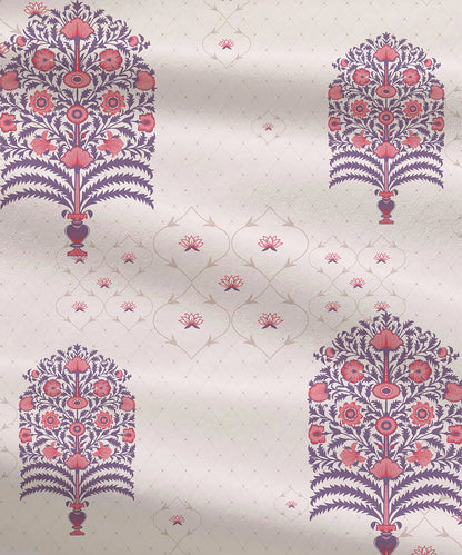 Celebration Queen Bedsheet Set, Saanjh Purple | 144 TC Cotton| 2 Pillow Covers