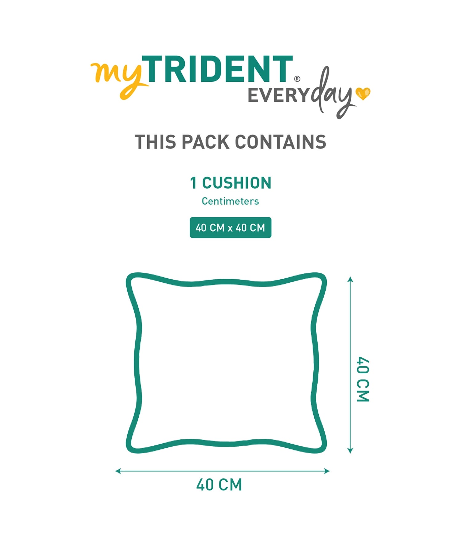 Everyday Solid Single Cushion, 250 GSM, 40 cm x 40 cm, Alloy Grey