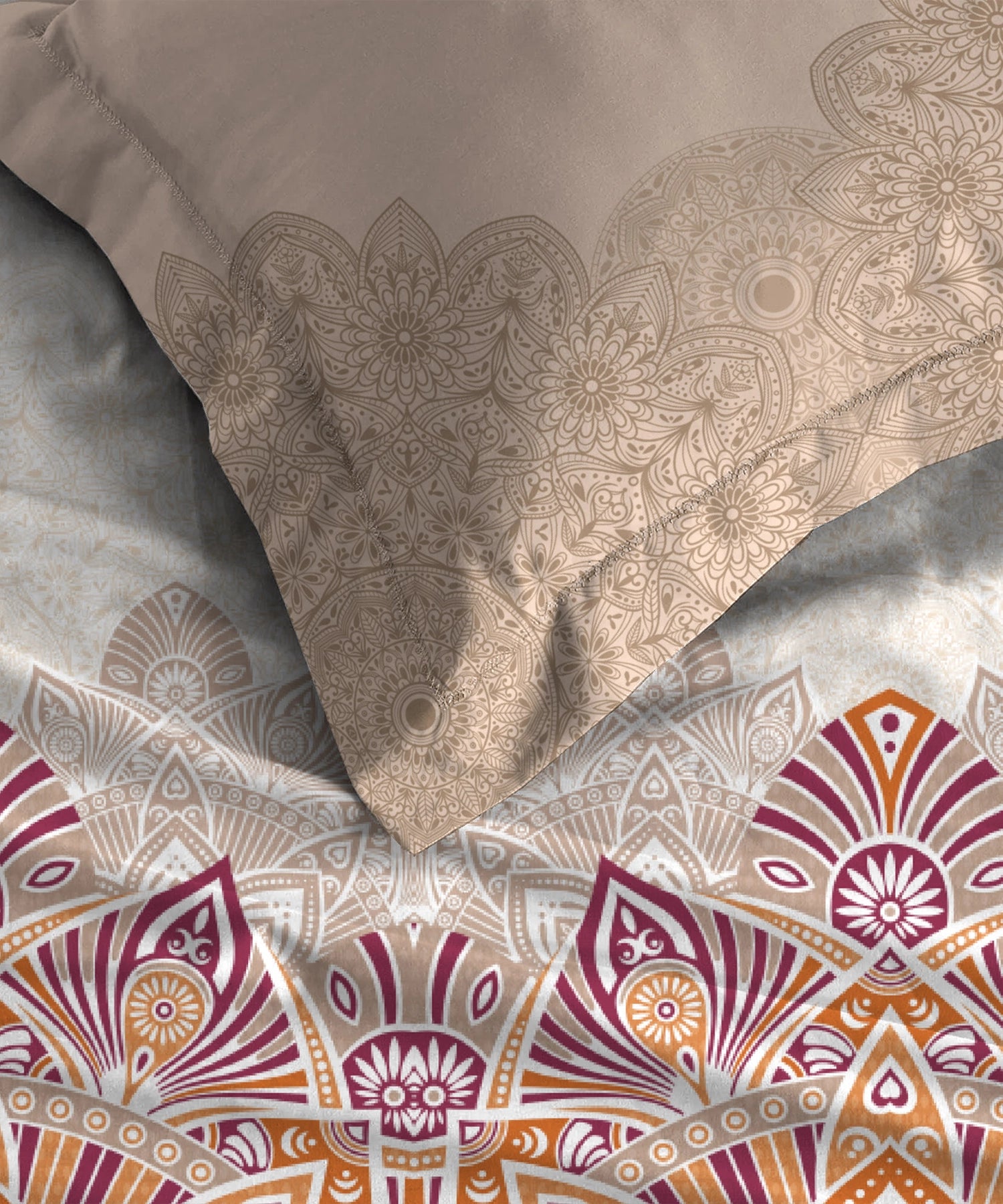 Classic Prakriti King Bedsheet Set, Tejas|210 TC Cotton|2 Pillow Covers