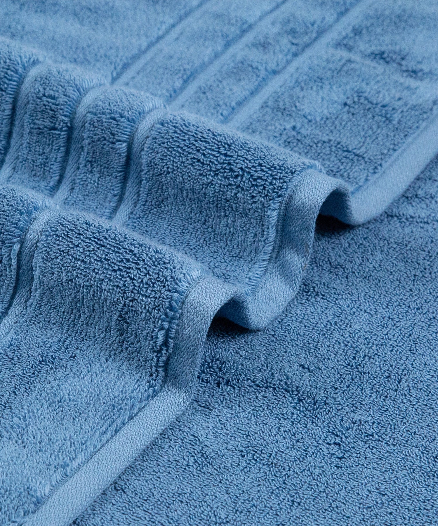 Luxe Home 1Pc Bath Towel, Sea Blue| 600 GSM Cotton Bamboo