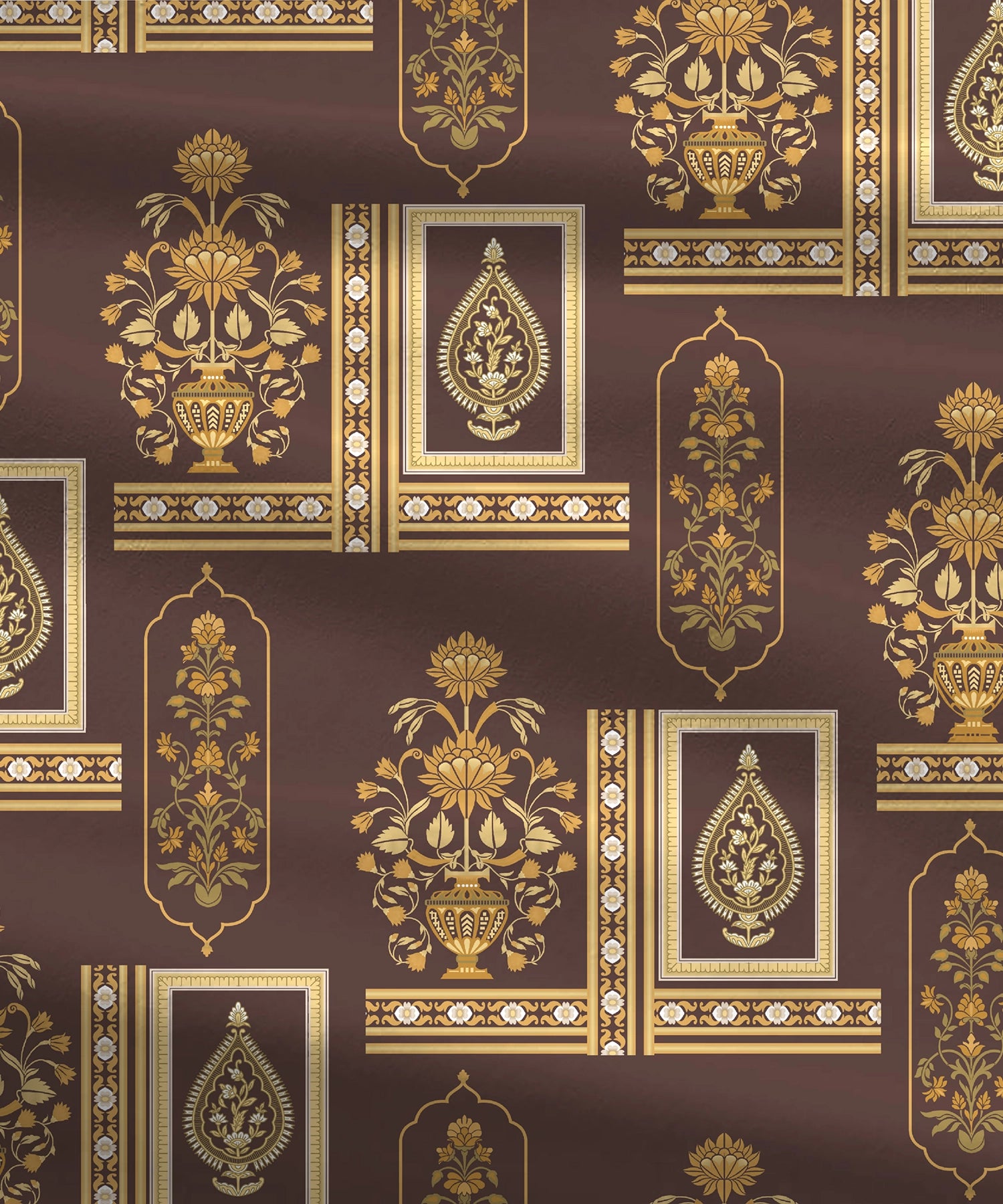 Home Essential Royal Bloom Queen Bedsheet Set, Mirabella Ochre | 144TC Cotton| 2 Pillow Covers