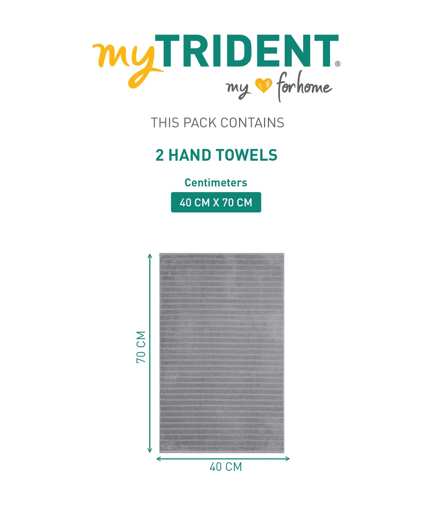 Quick Dry 2 Pc Hand Towel, Charcoal Grey|400 GSM Cotton