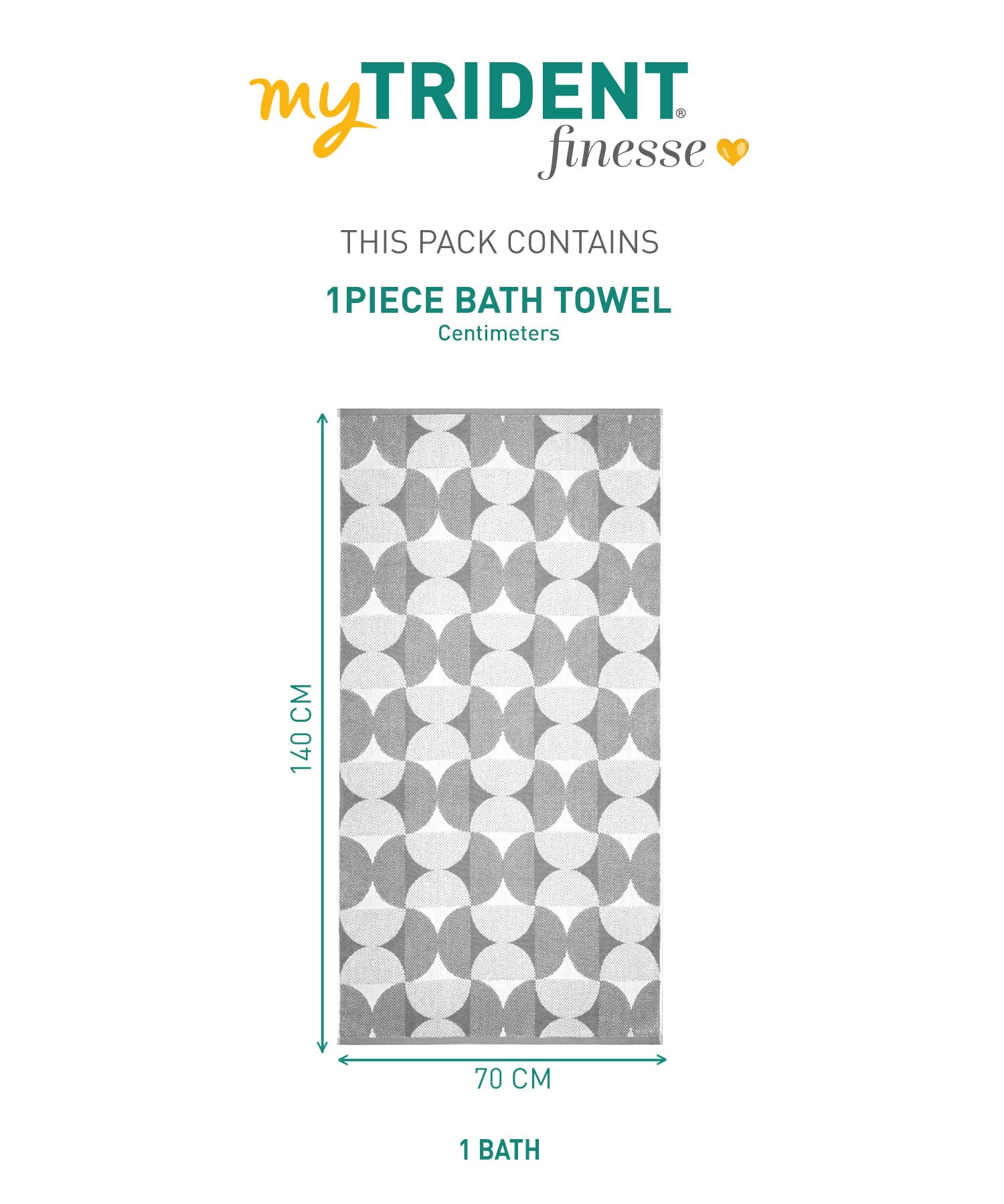 Finesse Fashion Bath Towel, Sharkkin|600 GSM Cotton