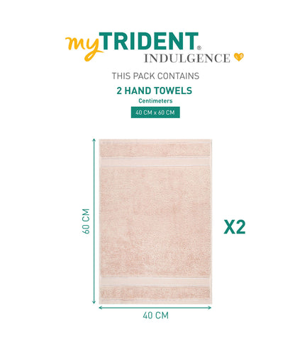 Indulgence 2Pc Hand Towel, Basic Pink|600 GSM Cotton