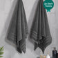 Luxury 2 PC Bath Towel Set, Charcoal