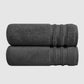 Luxury 2Pc Bath Towel Set , 625 Gsm, Charcoal