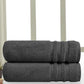 Luxury 2Pc Bath Towel Set , 625 Gsm, Charcoal