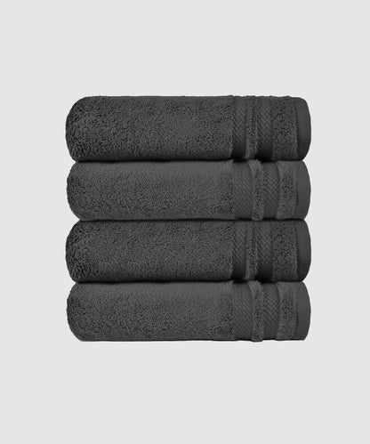 Luxury 4 Piece Hand Towels, 625 Gsm,Charcoal