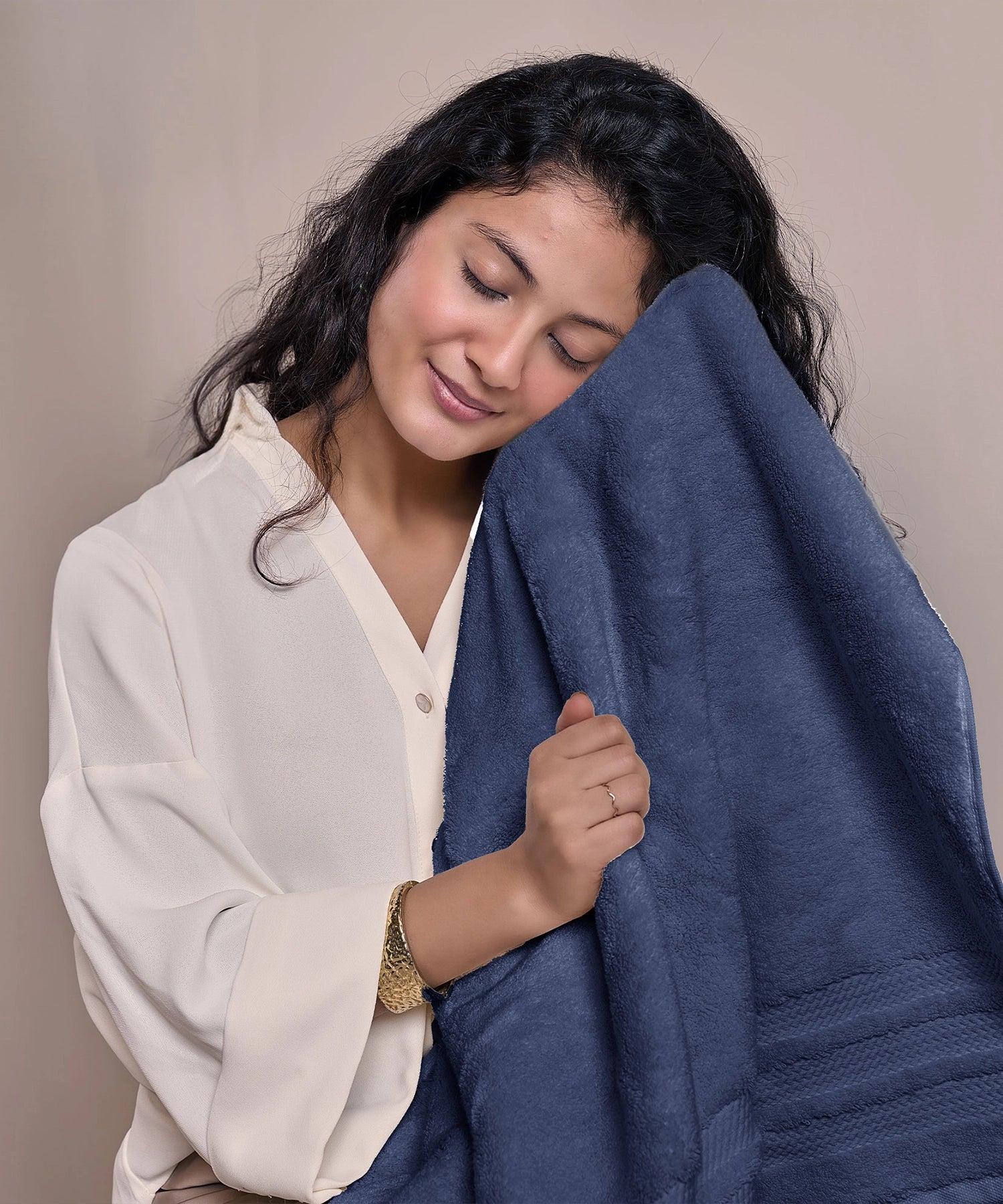 Luxury 6 PC Towel Set, Navy