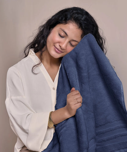 Luxury 6 PC Towel Set, Navy
