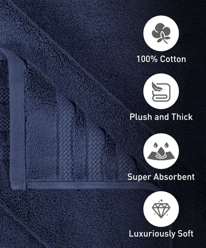 Luxury 6 PC Towel Set, Navy