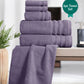 Luxury 6 Pc Towel set, 625 GSM, Antimicrobial, Premium Cotton, Purple
