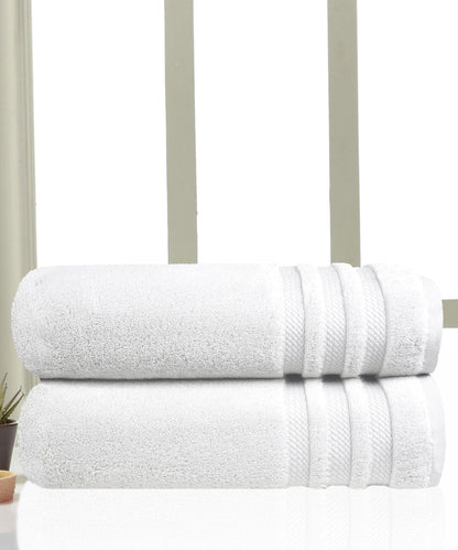 Luxury 2Pc Bath Towel Set , 625 Gsm,White