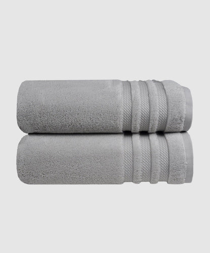 Luxury 2Pc Bath Towel Set , 625 Gsm, Grey