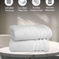 Luxury 2 PC Bath Towel Set, Grey
