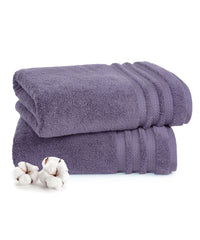 Luxury 2 PC Bath Towel Set, Purple|625 GSM Cotton|Anti Microbial