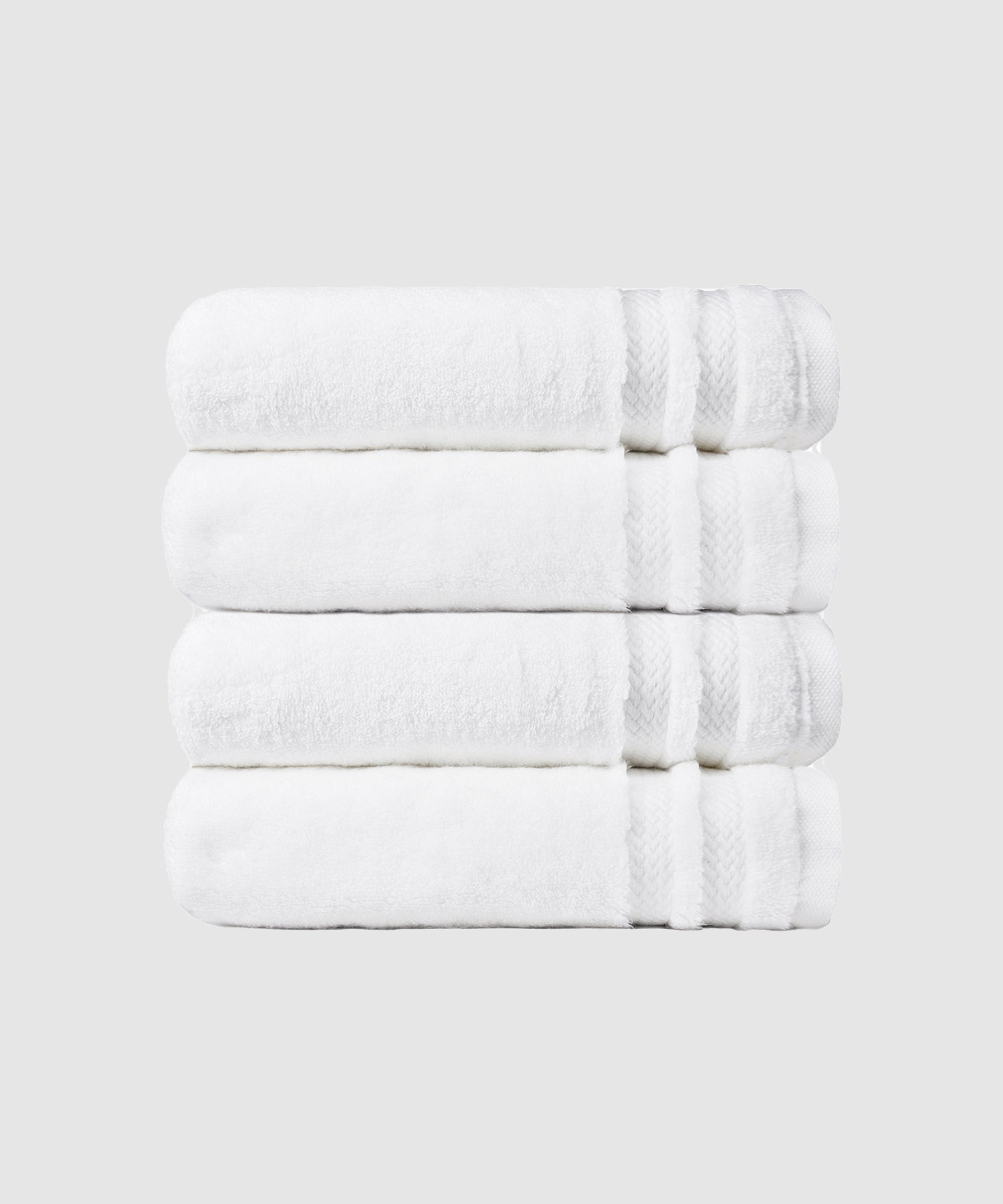 Luxury 4 Piece Hand Towels, 625 Gsm,White