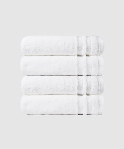 Luxury 4 Piece Hand Towels, 625 Gsm,White