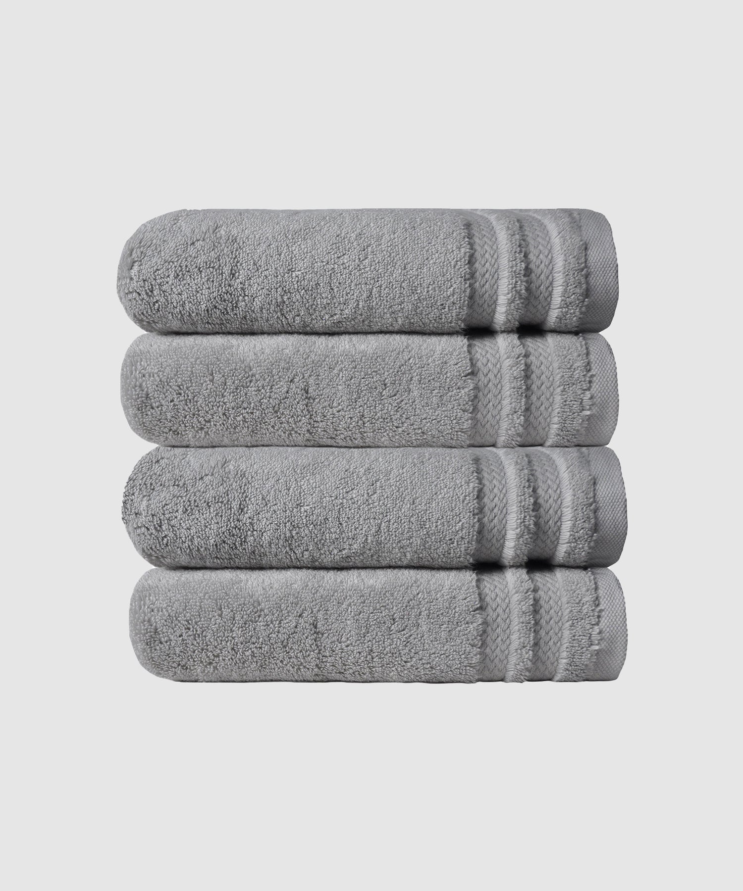 Luxury 4 Piece Hand Towels, 625 Gsm,Grey