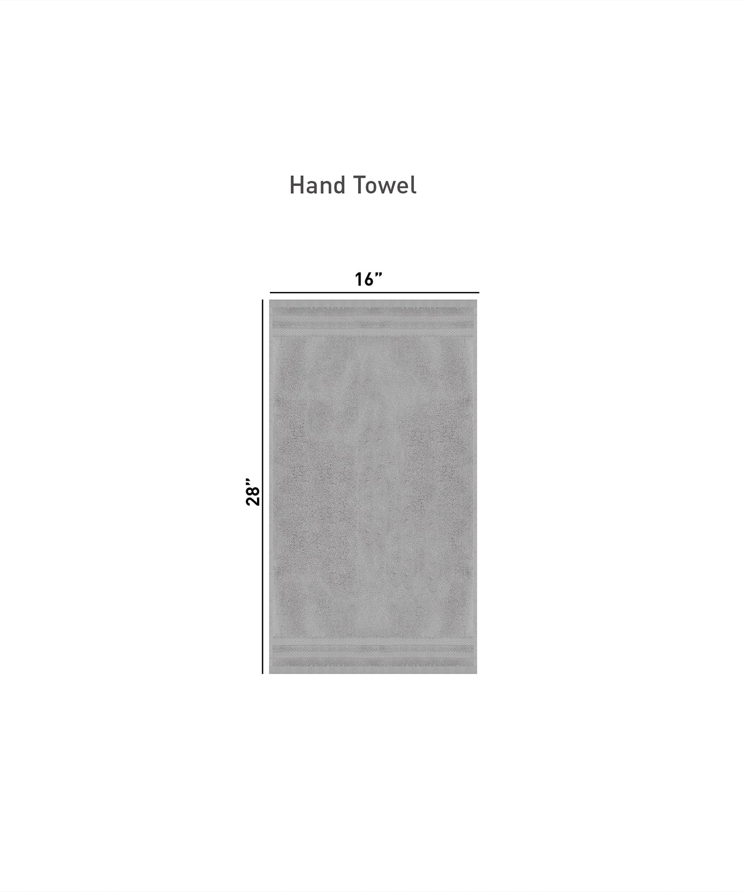 Nectarsoft 4 Piece Hand Towels, 625 GSM, 100% Cotton, Grey