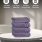 Luxury 4 Piece Hand Towels, 625 Gsm, Purple Ash