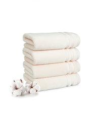 Luxury 4 PC Hand Towel Set, Linen|625 GSM Cotton|Anti Microbial