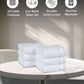 Luxury 6 PC Face Towel Set, White
