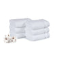 Luxury 6 PC Face Towel Set, White