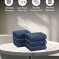 Luxury 6 PC Face Towel Set, Navy|625 GSM Cotton|Anti Microbial
